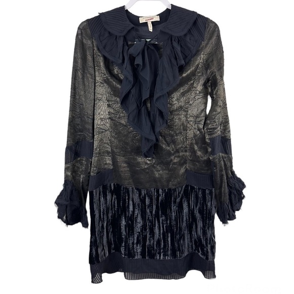 BCBGMazAzria Runway Silk Ruffle Dress - Picture 8 of 9